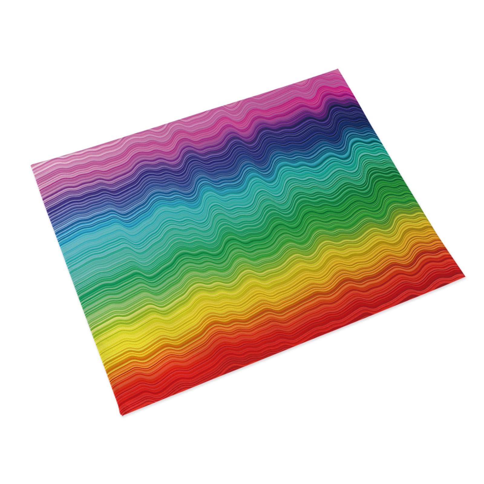 Manteles Individuales Impresión Colorida Abstracta Mantel Individual Algodón y Lino Lavable Salvamanteles Individuales Resistente al Calor Bajoplatos Individuales Mesa Tapetes para Mesa 30x45cm 6 Pcs