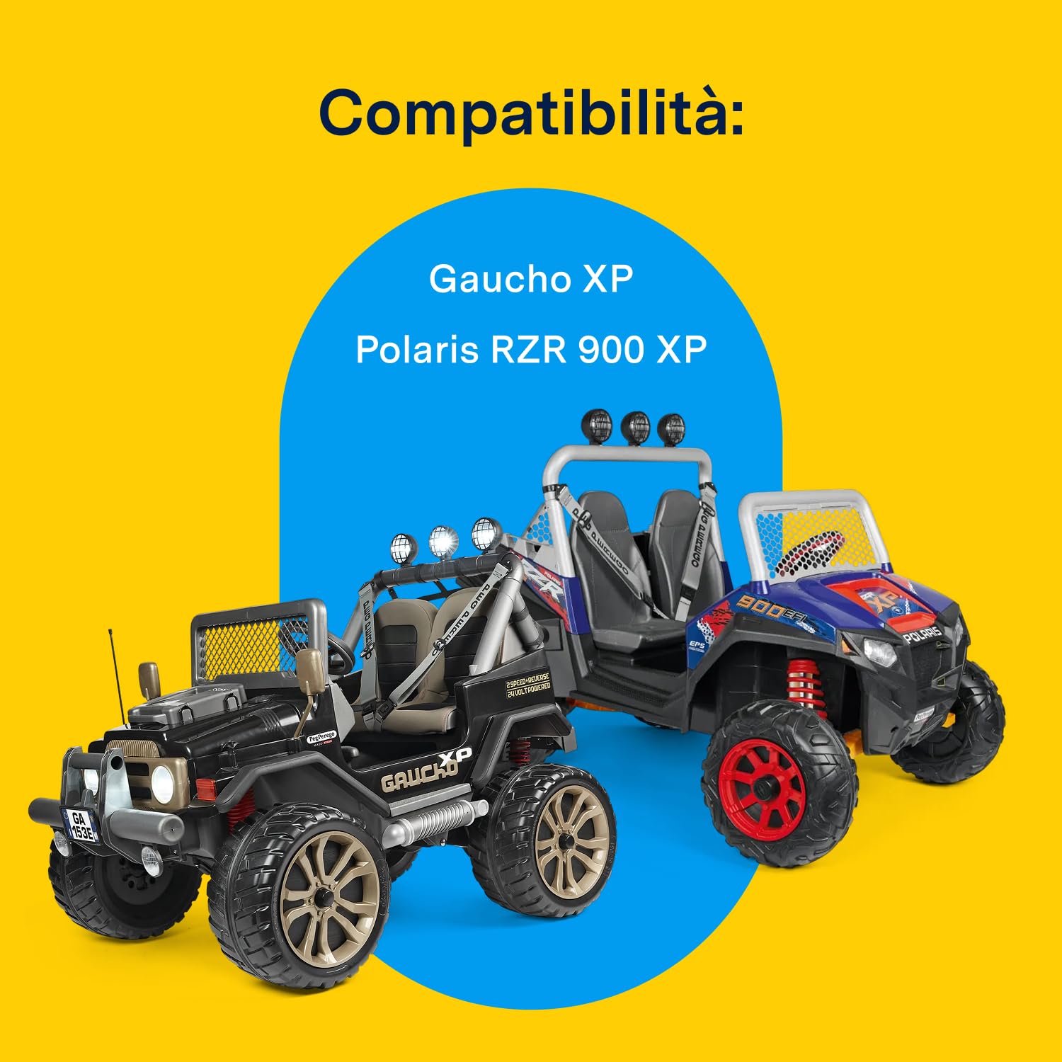 PEG Batteria 24V/8Ah - Ricambio Originale Ricaricabile per Veicoli Elettrici Peg Perego