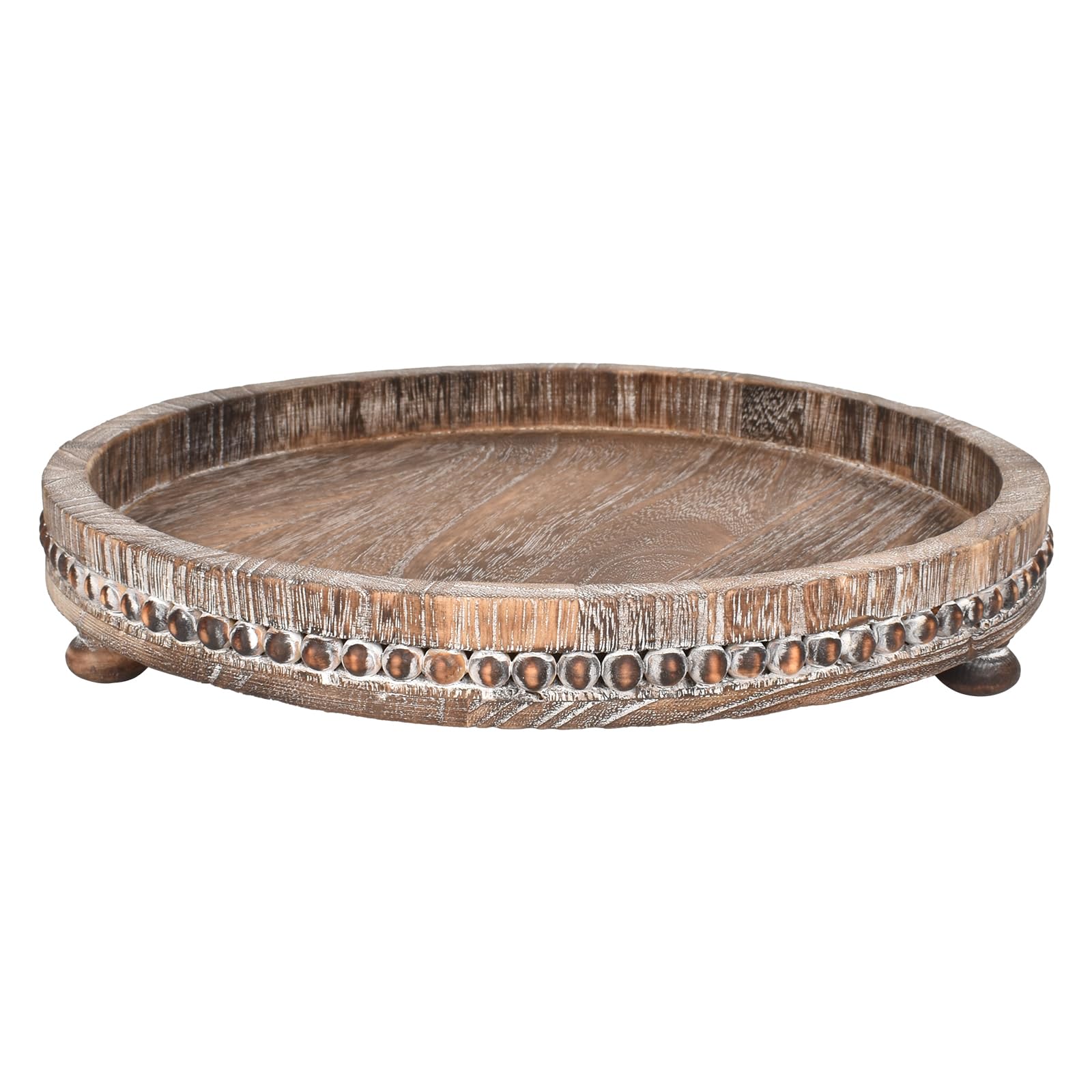 Chandelier Bougeoir Bois Rond 30cm pour un Centre de Table Esprit Ferme
