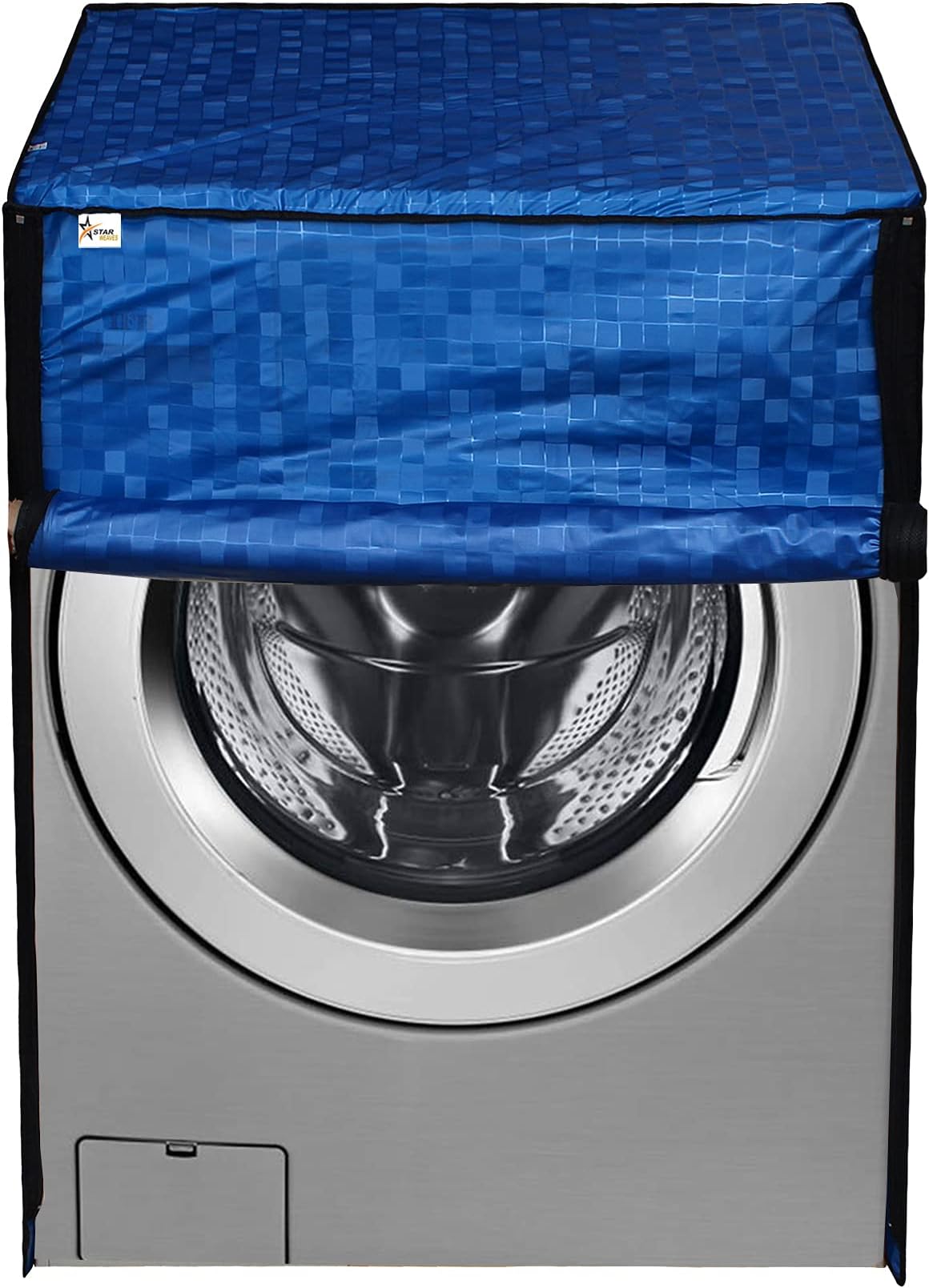 Star Weaves Front Load Washing Machine Cover Compatible with LG FHT1208SWL 8 kg Waterproof & Dustproof - Dark Blue Color