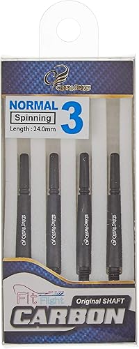 Miniatura 5 de Fit Shaft Carbon - Ejes de dardos giratorios normales - Paquete de 4