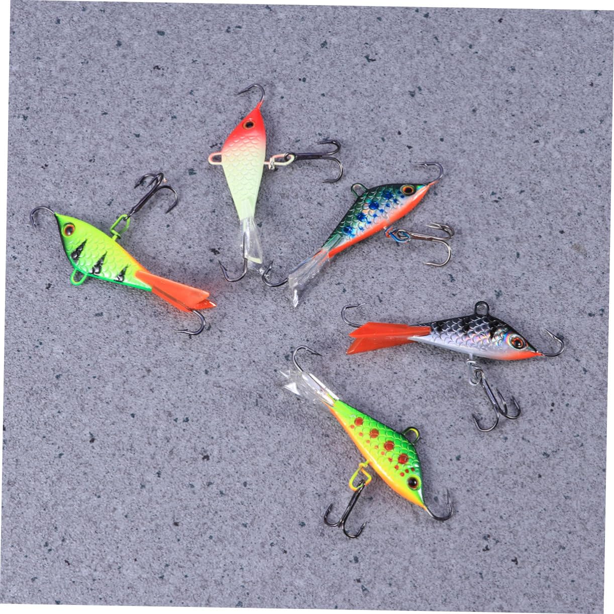 YARNOW Lot De 2 Leurres en Métal Dur pour Bar Brochet Perche 5 Pièces X 2 Taille 50 Mm Poids 7 5 G