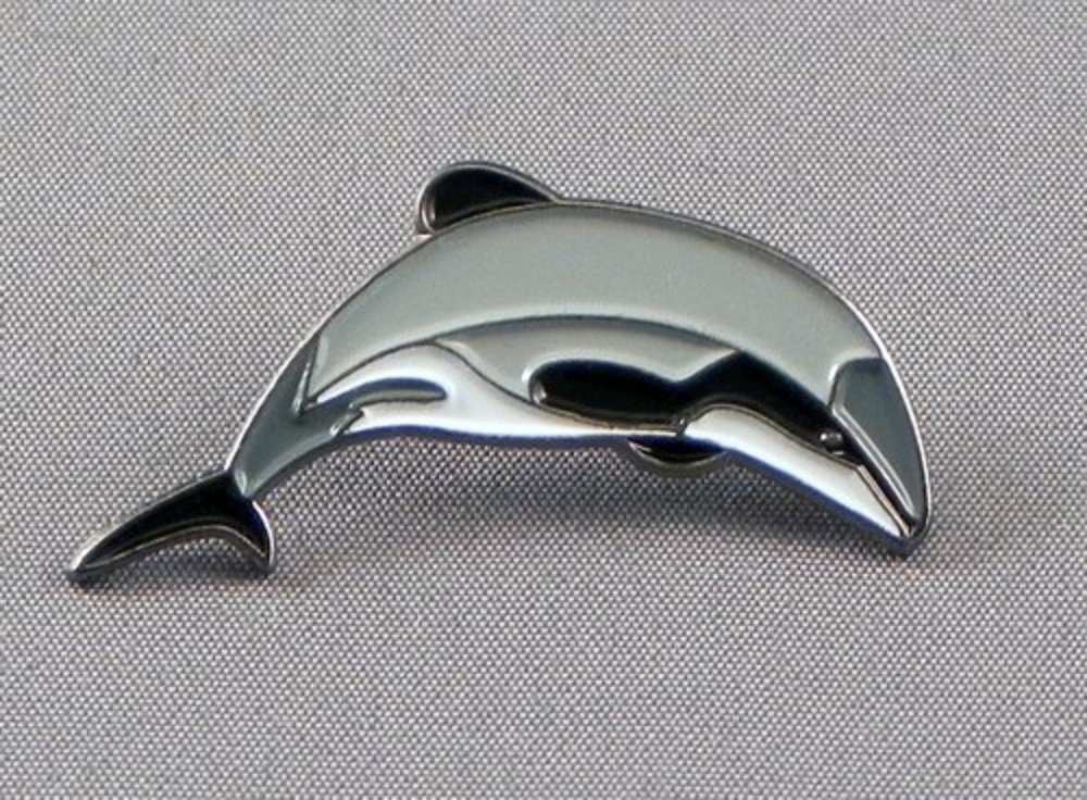 Metal Enamel Pin Badge Brooch Sea Mammal Dolphin (Porpoise)