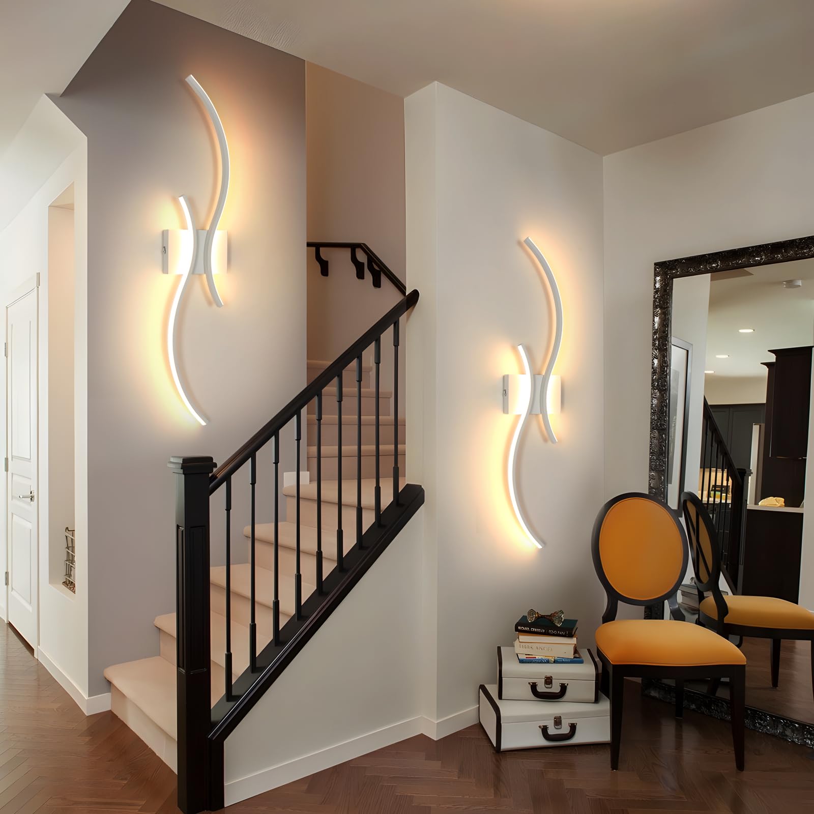 Goeco Apliques Pared Regulable Interior 80cm 32w 3000K-6500K, Blanco