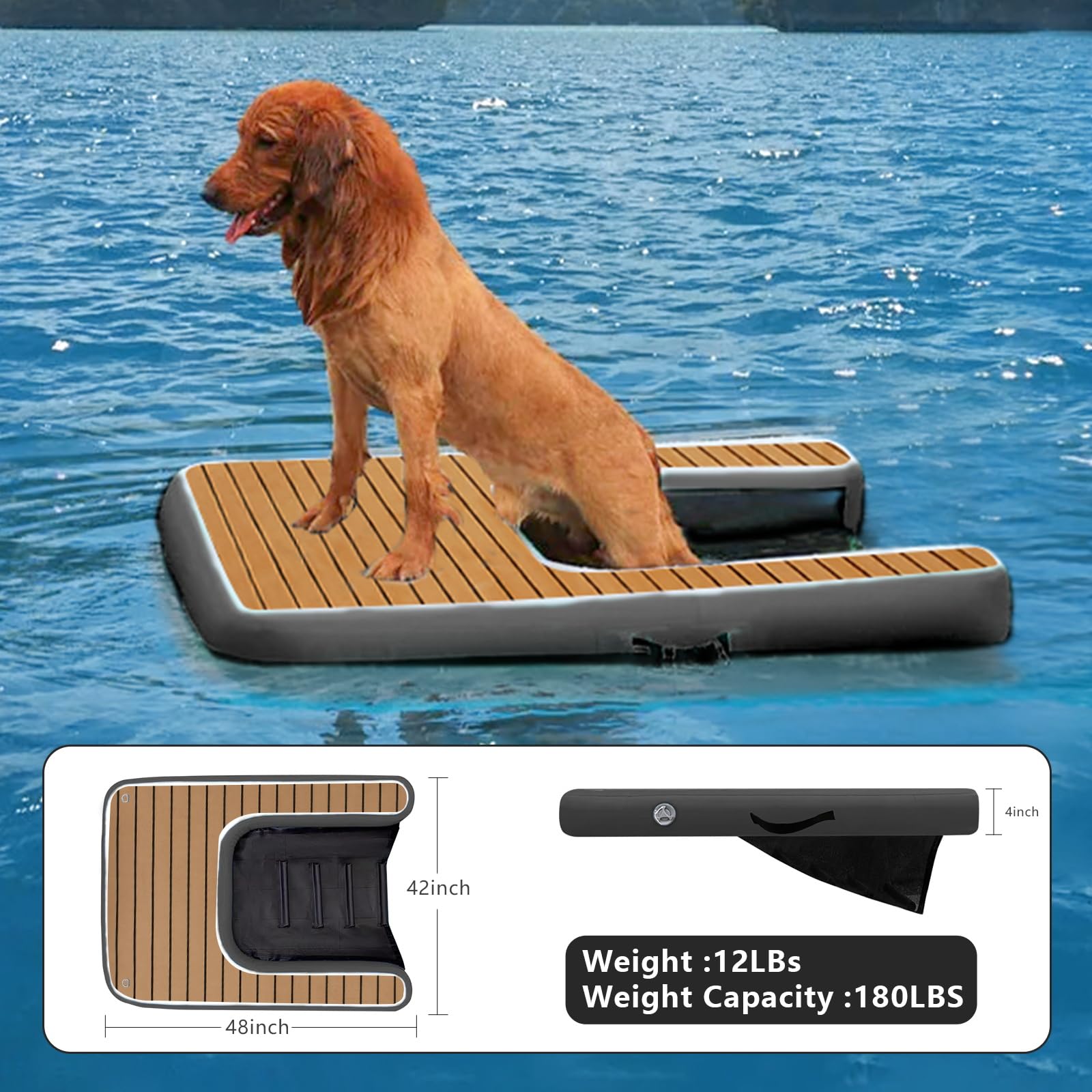 Dog Ramp Inflatble Dog Ramp Inflatable Dog Water Ramp Extra Large Float Floating Boat Dog ...