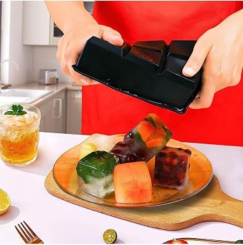 Orret Home Square Ice Mold | Multi-Purpose Ice Cube Mold | | Square Ice Cube Bowl 6 Compartment | Easy Release Ice Molds for Coffee Homemade Freezer (1 Piece)
