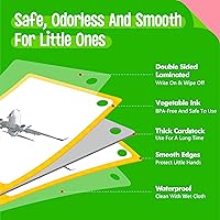 Vista 3 de 60 tarjetas flash en inglés y español, tarjetas de sustantivos de doble cara, palabras bilingües de visión – animales, colores, alimentos