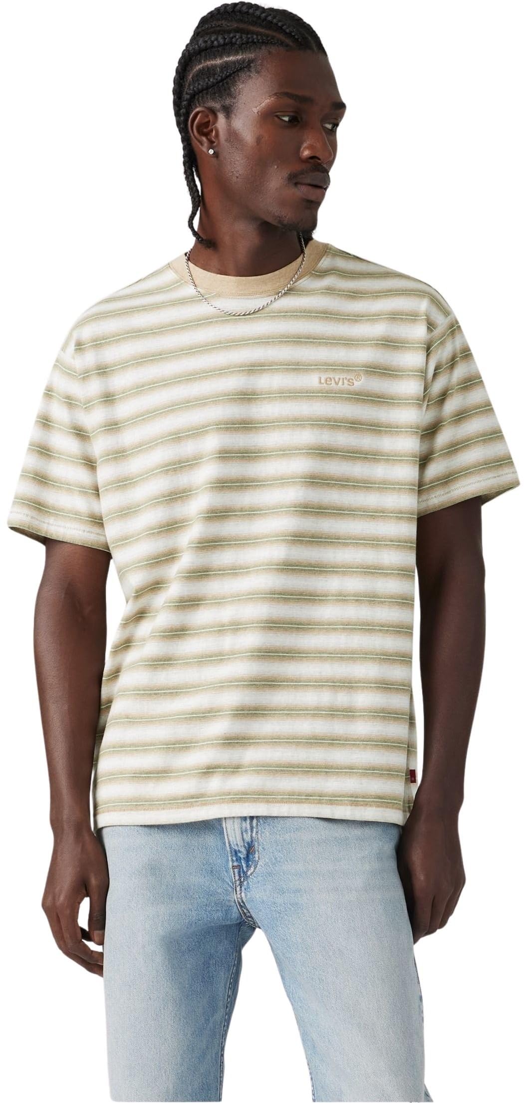 Levi's Herren T-Shirt Red Tab Vintage mit Logo, Relaxed Fit, Mehrfarbig (Break Stripe Paloma), XL