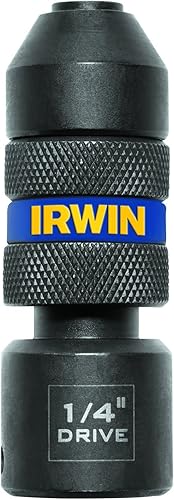 IRWIN 1869511 Impact Performance Series - Adaptador de enchufe cuadrado a vástago hexagonal, cuadrado de 12 pulgada a hexagonal de 14 pulgadas