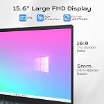 15.6 Ordinateur portable de pouce, N4020 CPU, 4GB RAM, 128GB Stockage, FHD 1080P IPS Affichage, Windows 11 Maison, Type-C PD Chargement rapide, double bande WiFi, Carnet de notes léger pour les étudiants, à la maison et au bureau