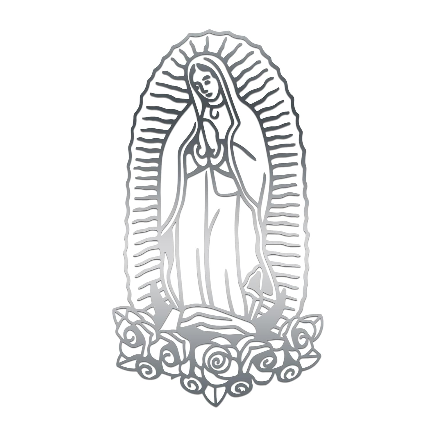 Virgin Mary Roses Sticker Vinyl Decal