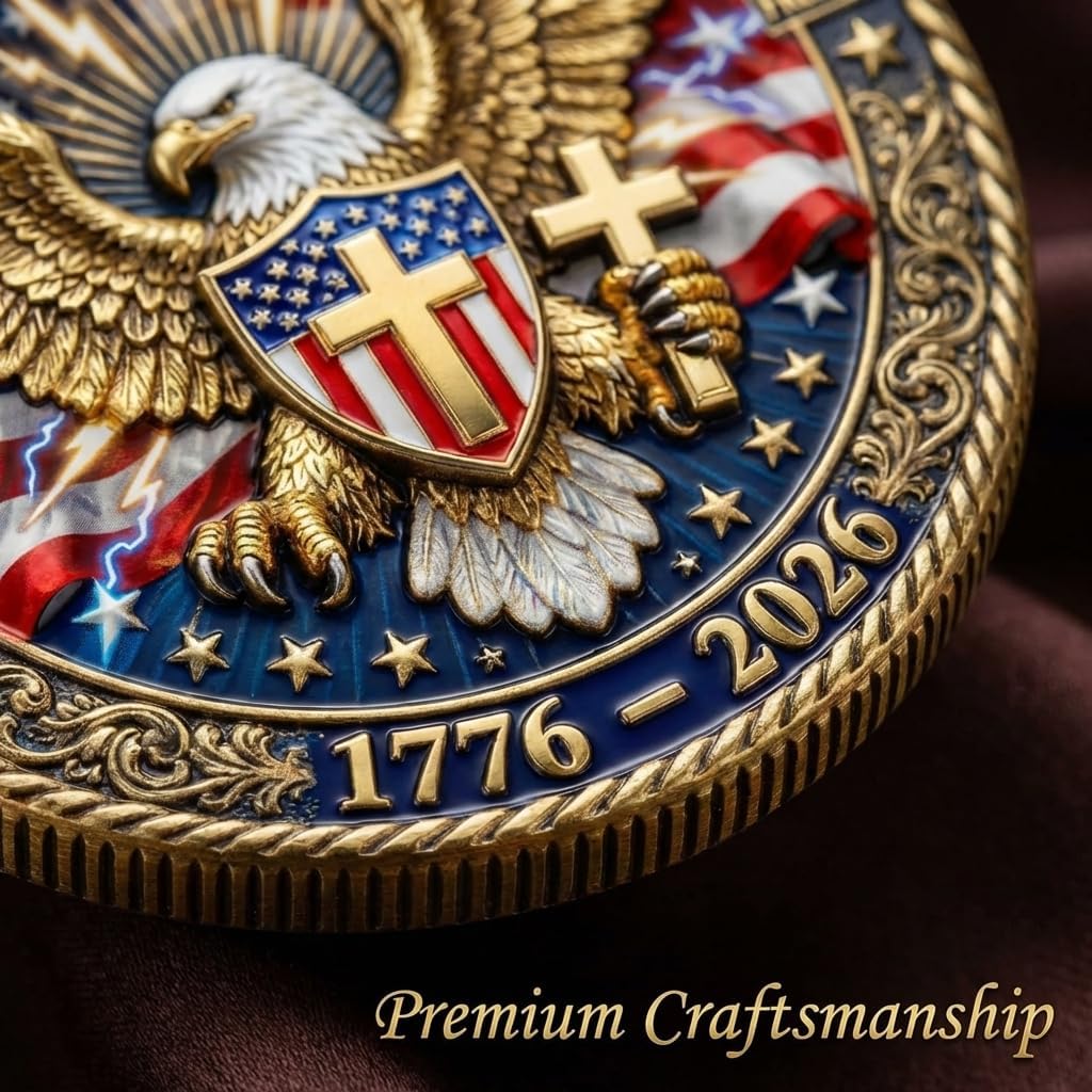 250th Anniversary Commemorative Coin Set, 1776-2026 USA Double-Sided Eagle Challenge Coin for Collectors and Veterans (10PCS)