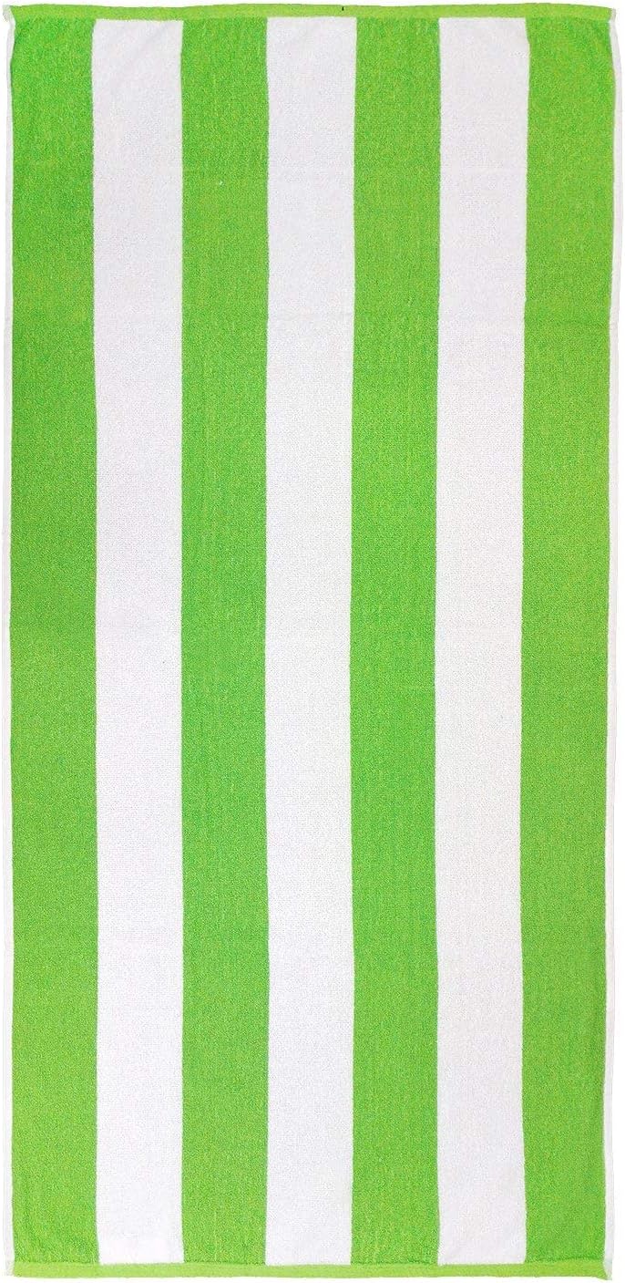 Kaufman - Soft 6 Pack 100% Yarn dye USA Cotton Oversized 30x60 Highly Absorbent, Quick Dry, Brightly Colored Classic Cabana Stripe Beach, Pool and Bath Towel : Home & Kitchen