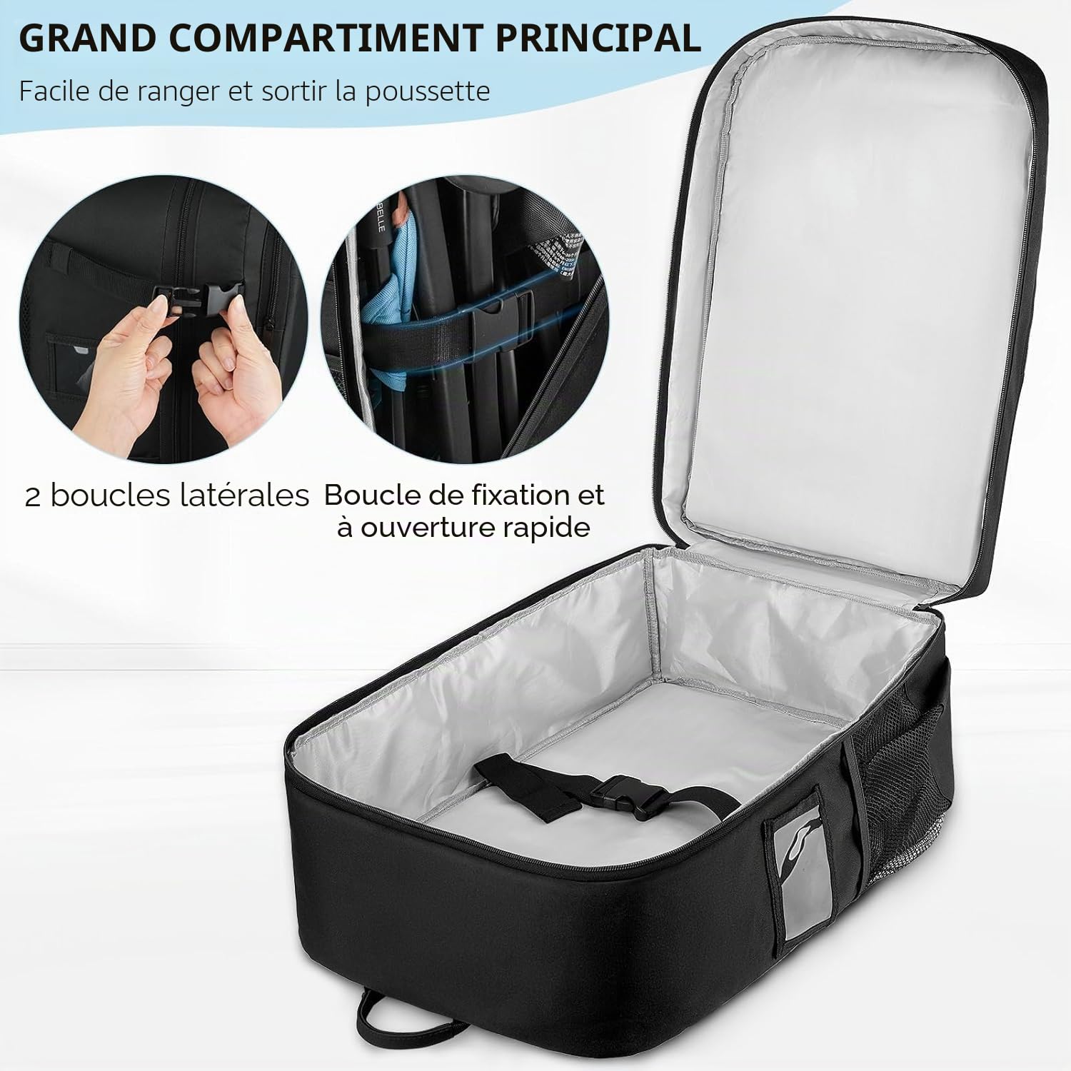 Reisetasche für Kinderwagen,Transporttaschen für Kinderwagen,Rucksack mit Großer Kapazität kompatibel mit Gb Pockit/GB Pockit+ All-City/GB Pockit Air All-Terrain/Cybex Libelle 2 Kinderwagen