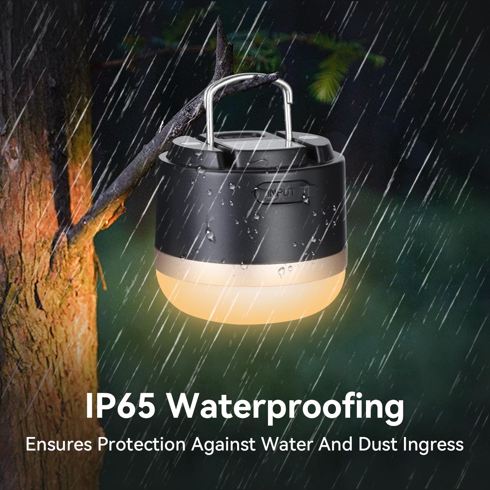 Romon Lampada Campeggio, 3600 mAh Ricaricabile RGB Colorata A Luce Ambiente Sfumata, Impermeabile IP65, Lampada Led Ricaricabile, Adatta Per Lavoro, Campeggio, Pesca, Escursionismo, Emergenza