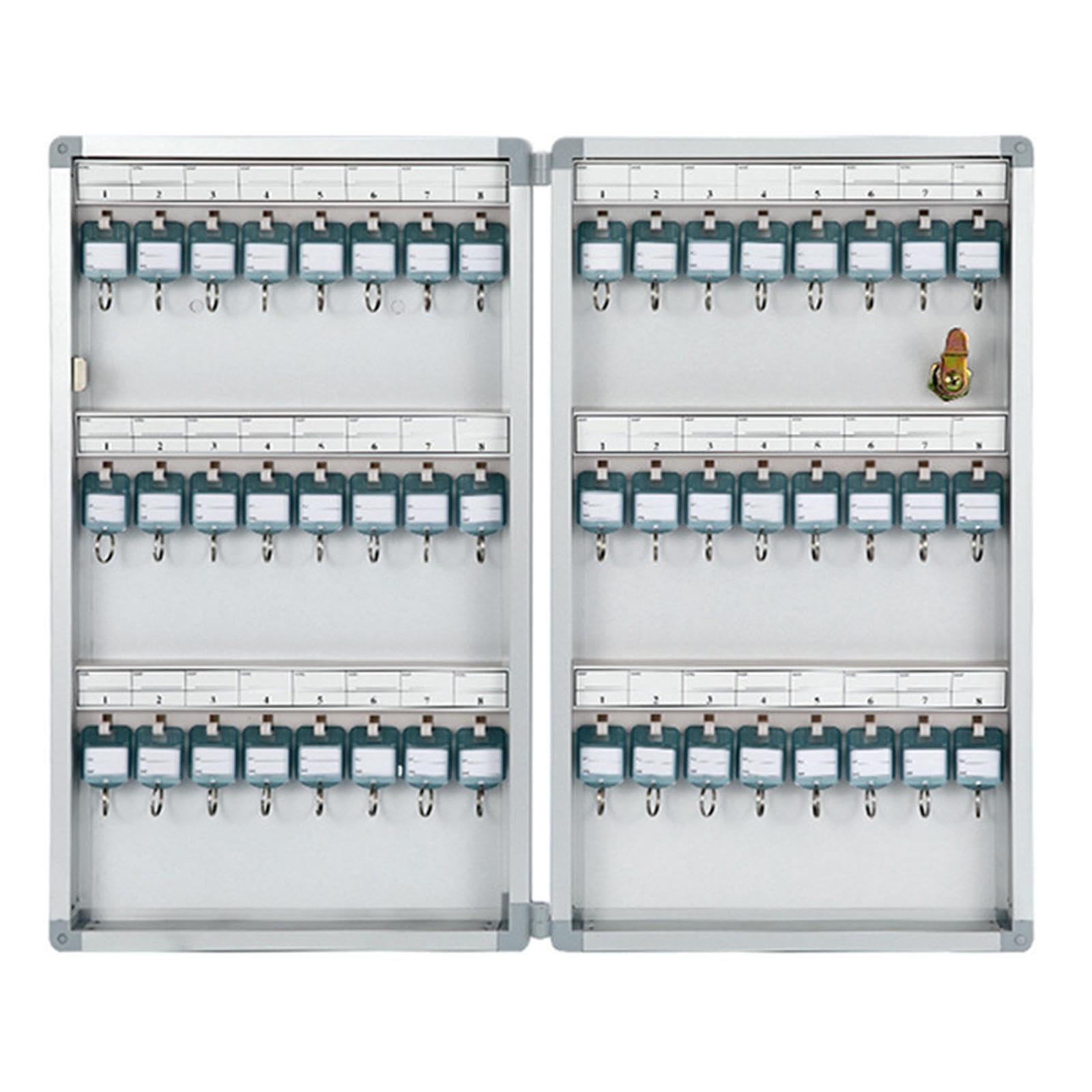 Oshhni Boîte de serrure à clé armoire à clés polyvalent avec Index organisateur de clé mural boîte de rangement de clé pour hôtels voituriers, Position des 48 touches