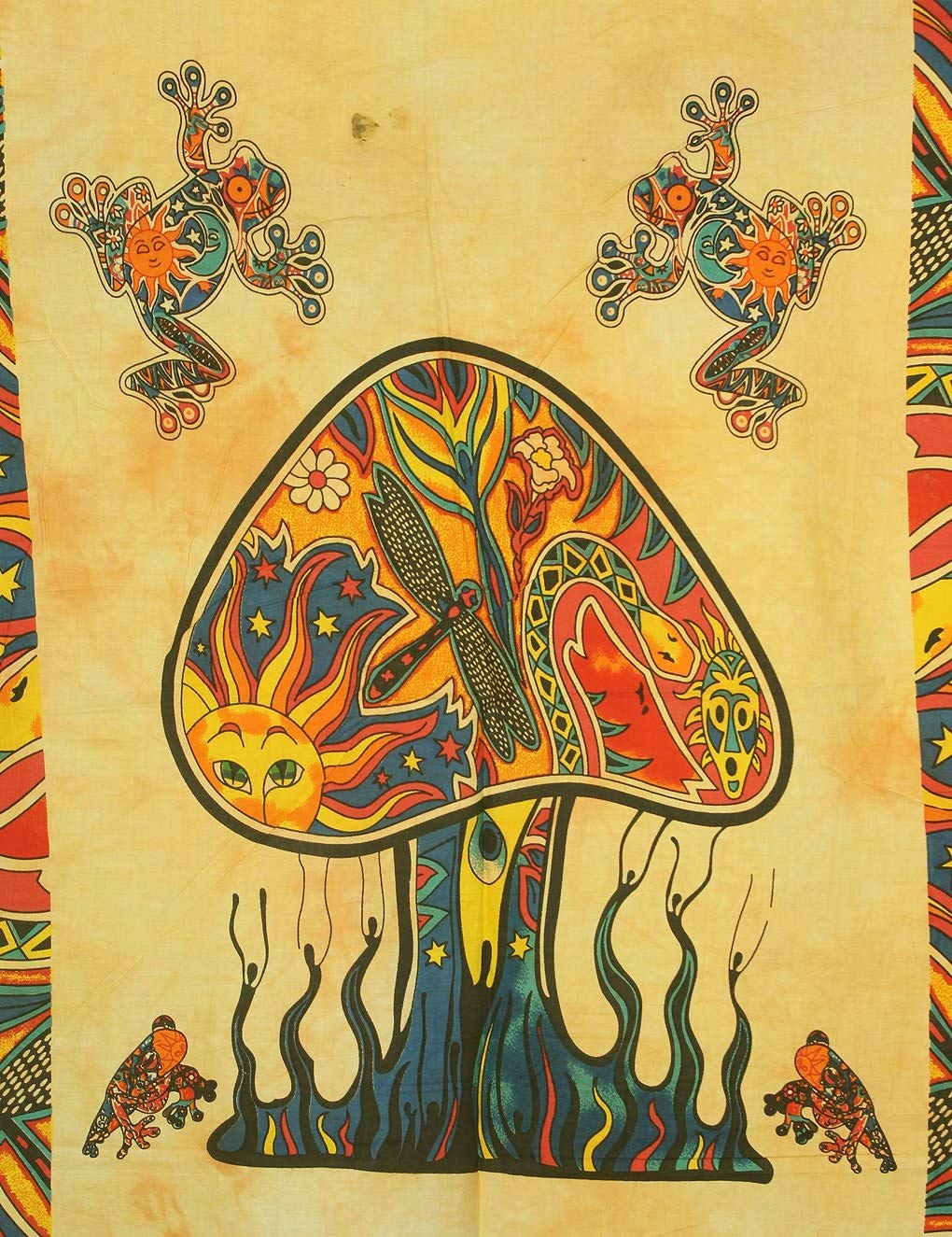 Psychedelic Mushroom Tapestry - Hippie Wall Art -10
