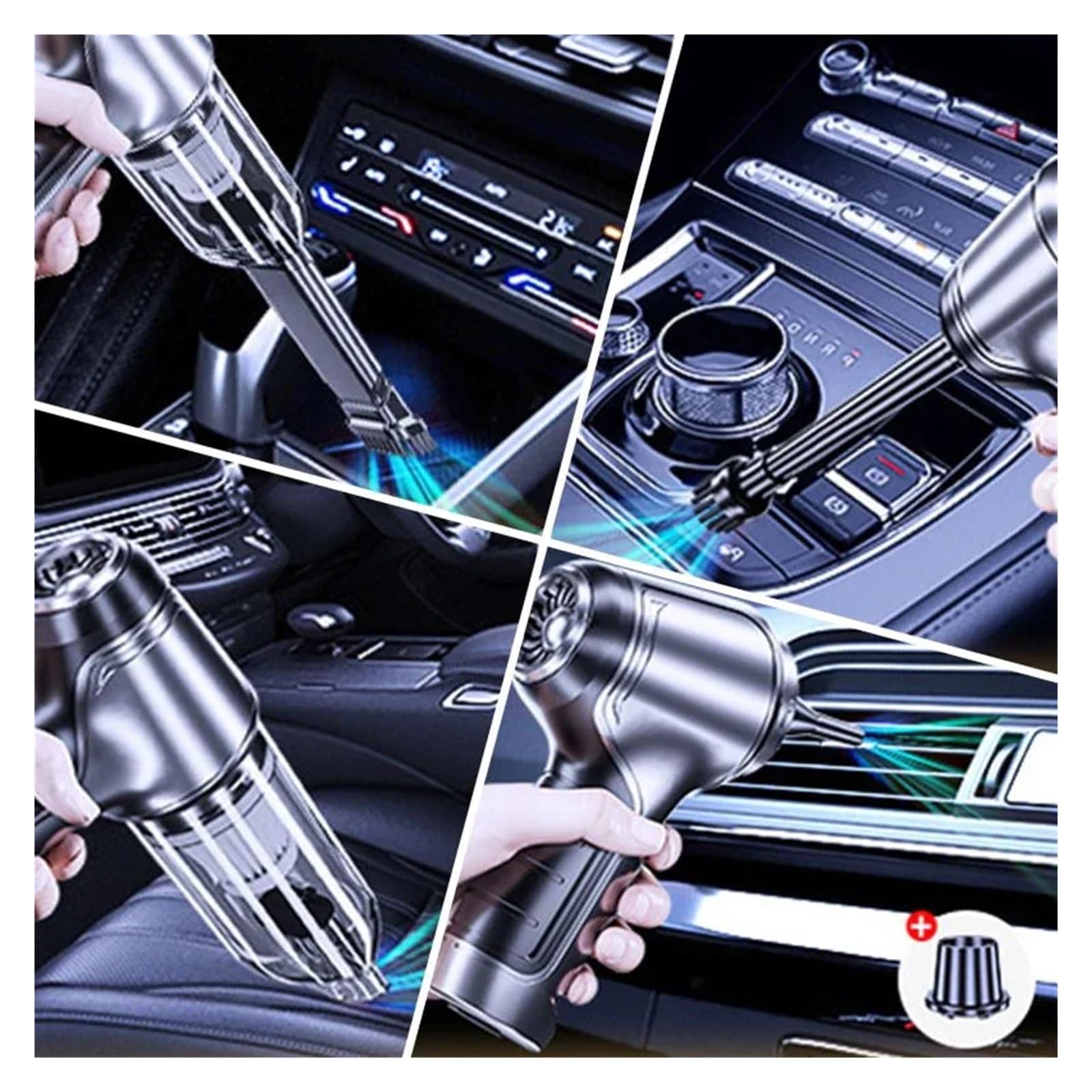 Aspiradora De Coche 95000PA Potente Inalámbrico Mini Portátil Recargable For Limpieza del Hogar Escritorio Limpieza Fácil Rápida Diversos Escenarios(Brushless)