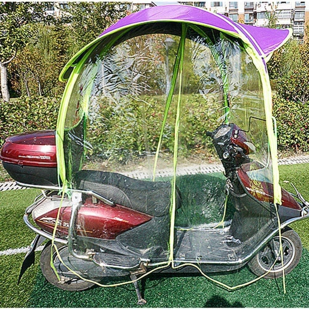 Parasol Impermeable para Motocicleta eléctrica, Parasol Totalmente Cerrado para Scooter, para Movilidad, Protector Solar y Cortina Transparente Universal para Lluvia