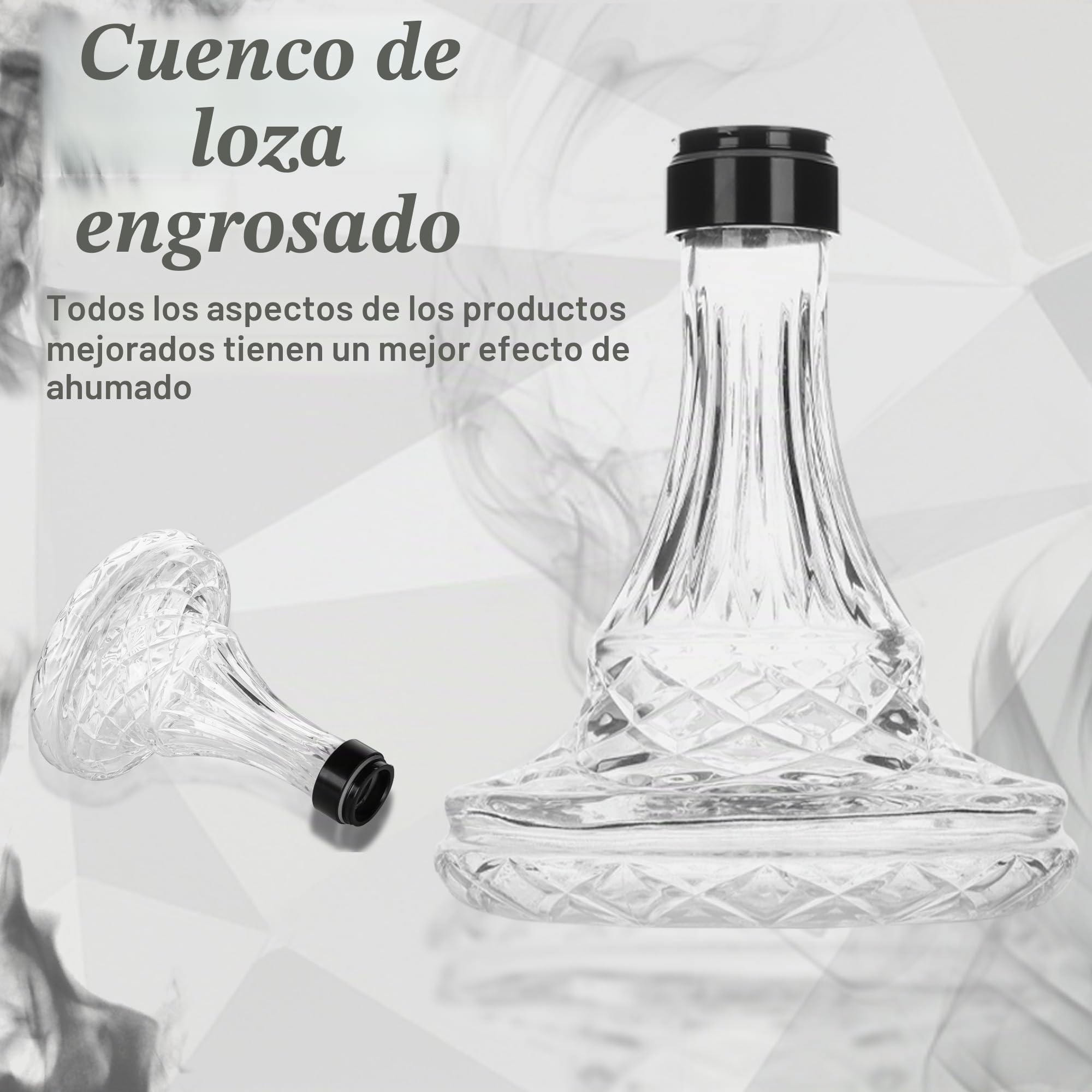 Cachimba Chisha 2 Mangueras Set - Completo con Accesorios para Cachimba de Acero Inoxidable Columna de Humo para Cachimba (Negro)