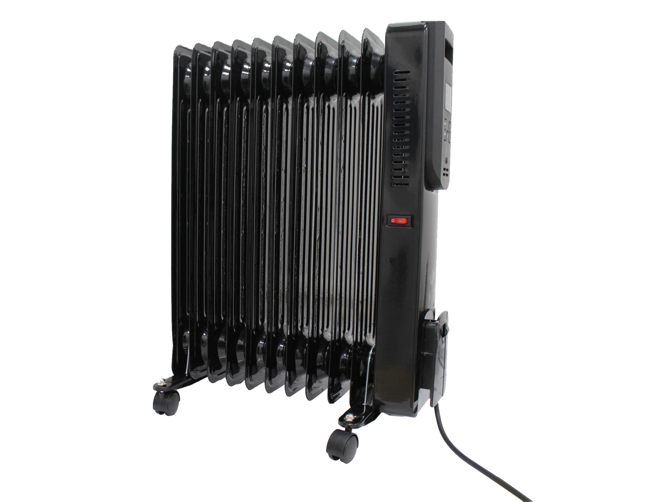 2500W Oil Filled Radiator, 11 Fin Portable Electric Heater Builtin