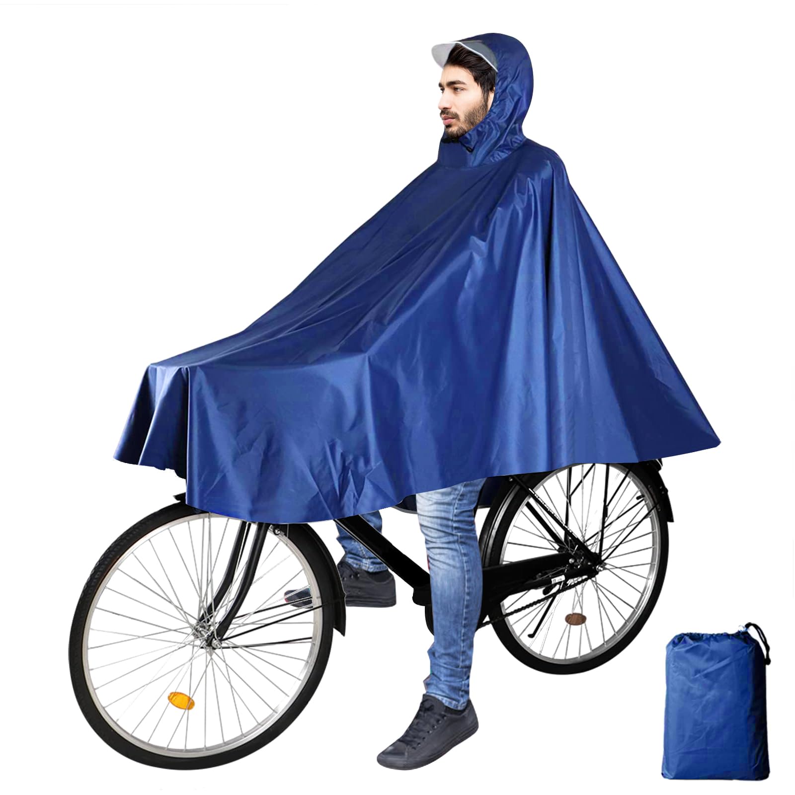 Poncio Antipioggia Uomo Poncho Antipioggia Con Cappuccio E Maniche
