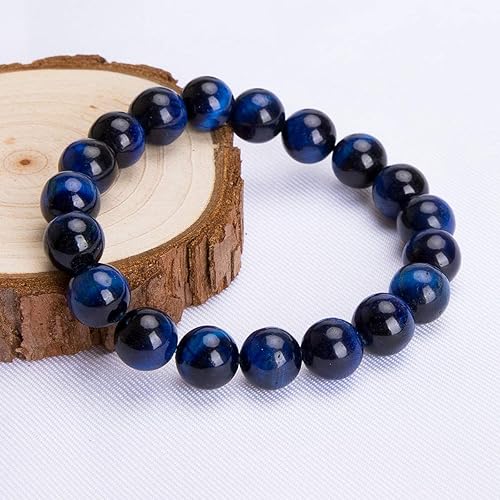 Miniatura 5 de Bivei Pulsera elástica de calidad AA para hombre y mujer, 0.394 pulgadas, piedra preciosa natural de ojo de tigre con cuentas de meditación curativa