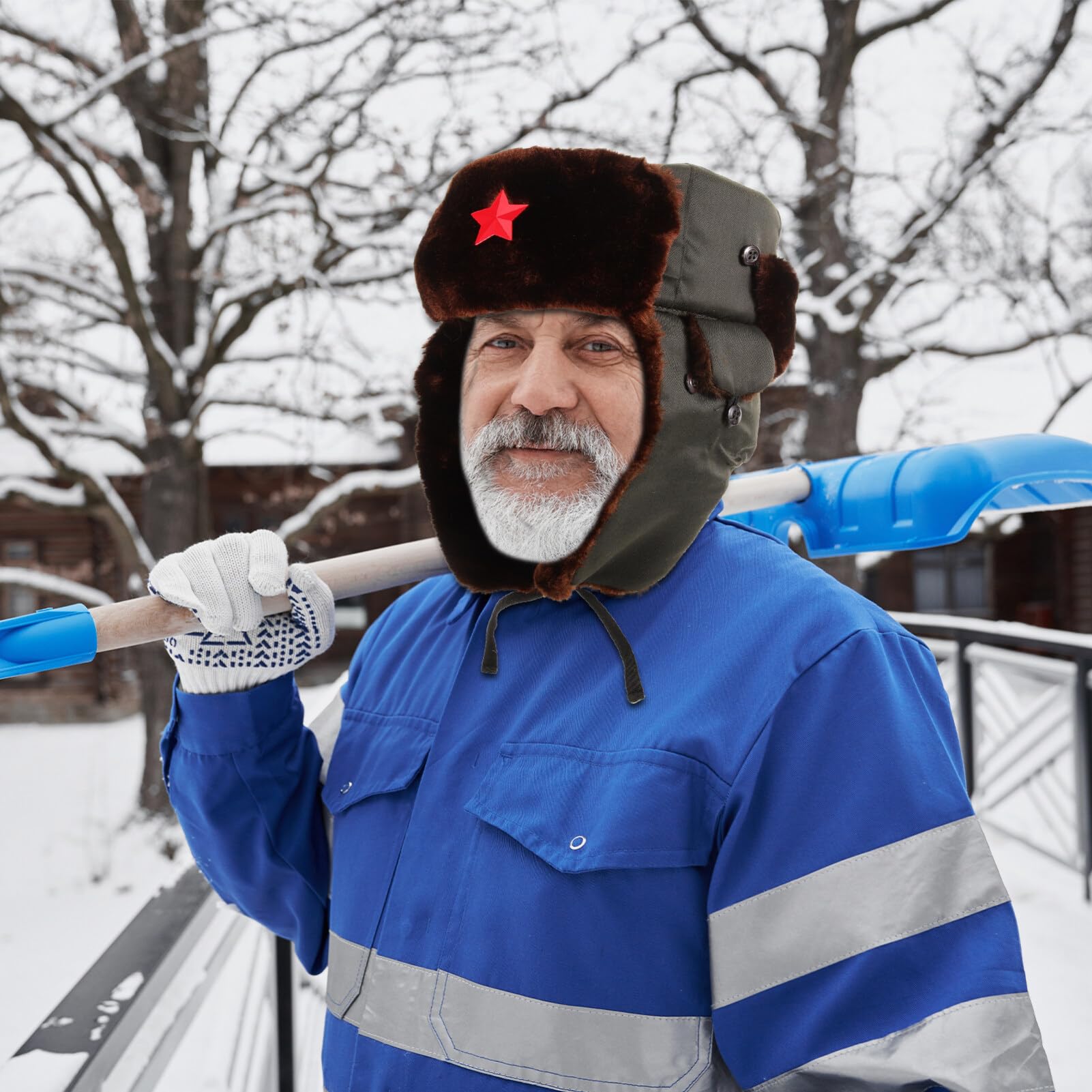 Amazon.co.jp: PACKOVE ウシャンカ ロシア 毛皮 帽子、ソビエト 軍隊 