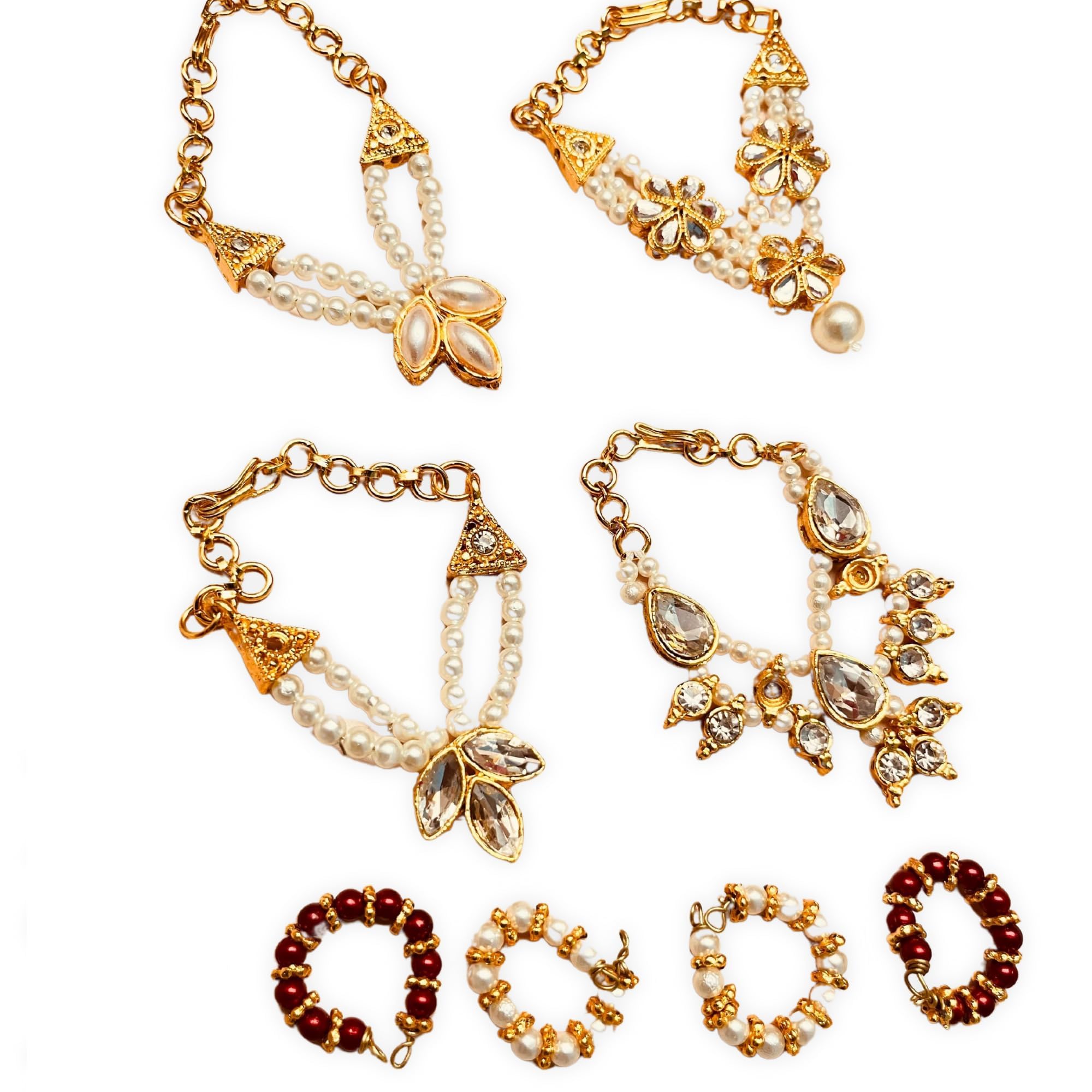 Krishnsakhi Pearl 4 Necklace Set For God Idols Decoration | Idol Height 1-3 Inches For Unisex_Adult (B0CPBZPGFB) Amazon Price History, Amazon Price Tracker