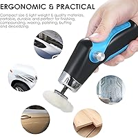 Vista 4 de Mini máquina pulidora de 60 W con cable de carga USB, 8500 RPM, velocidad variable, pulidora eléctrica, limpieza y encerado, herramienta