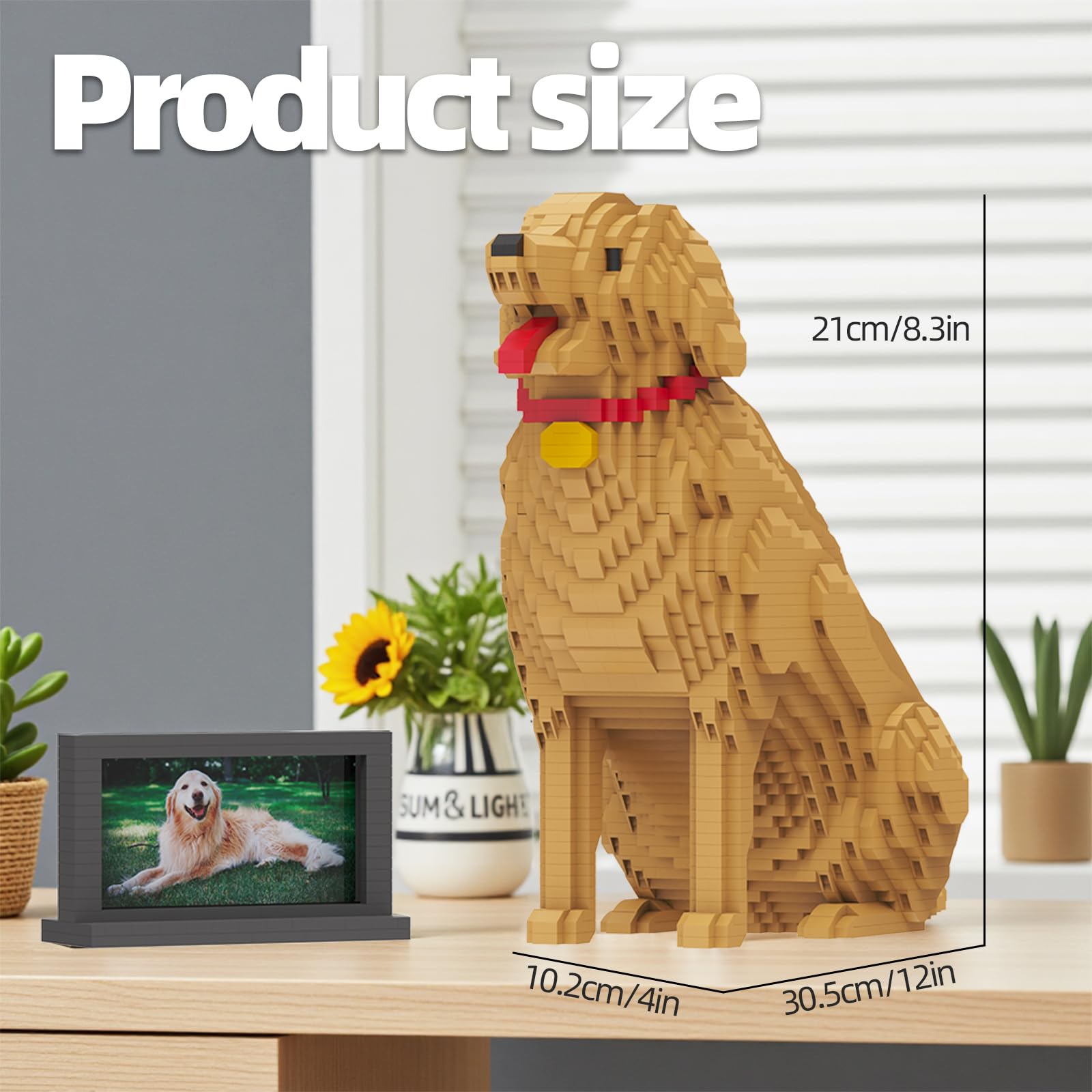 HJPLPXH Animal Dog Adorable Pet Golden Retriever Micro Building Blocks Set including Secret Hidden Storage Box Inside! Ideal Toy for Dog Lovers Kids & Adults - Image 4
