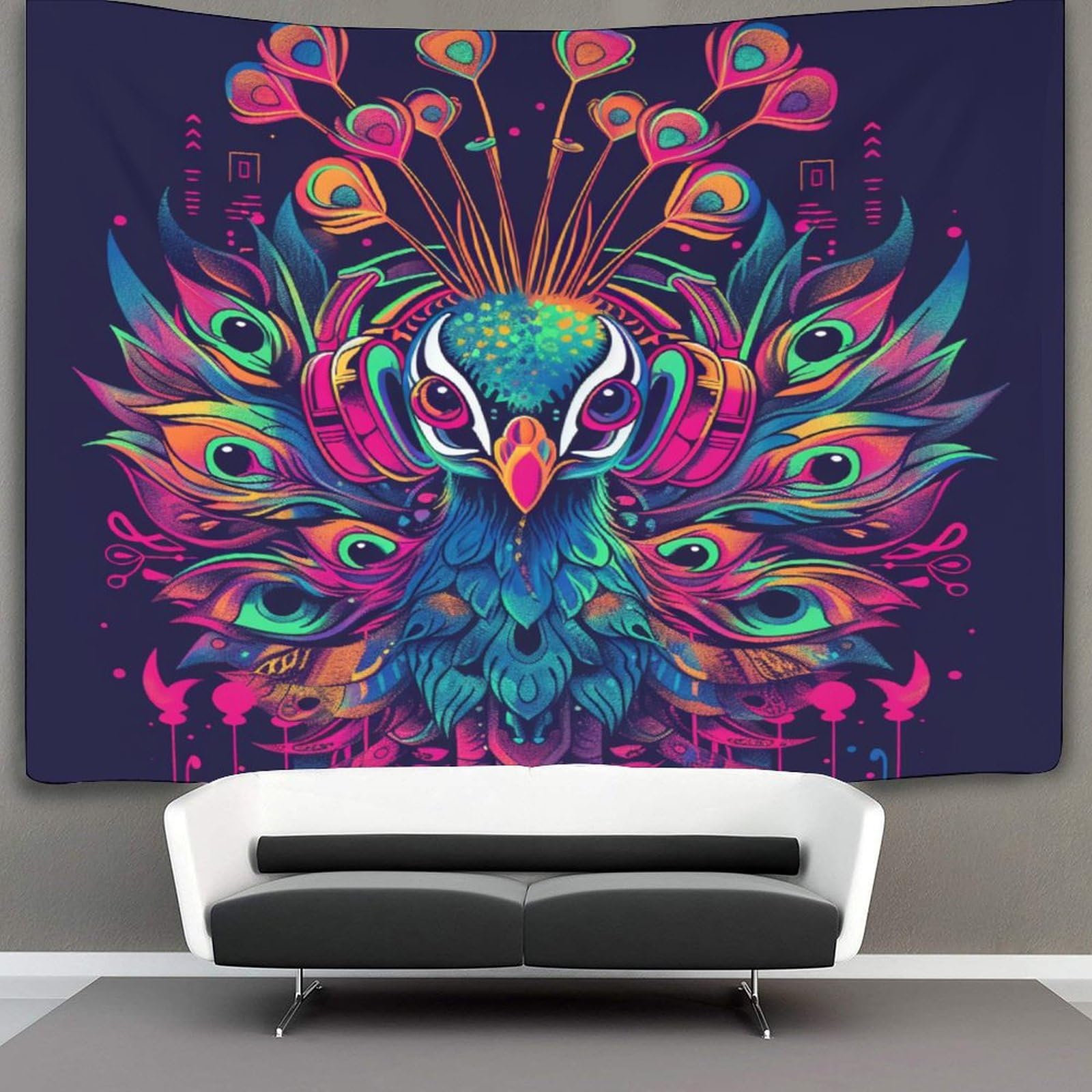 kaiyun Peacock Tapestry Animal Wall Hanging for Bedroom Home Decor HD Printing Living Room, Dorm 70cmx100cm
