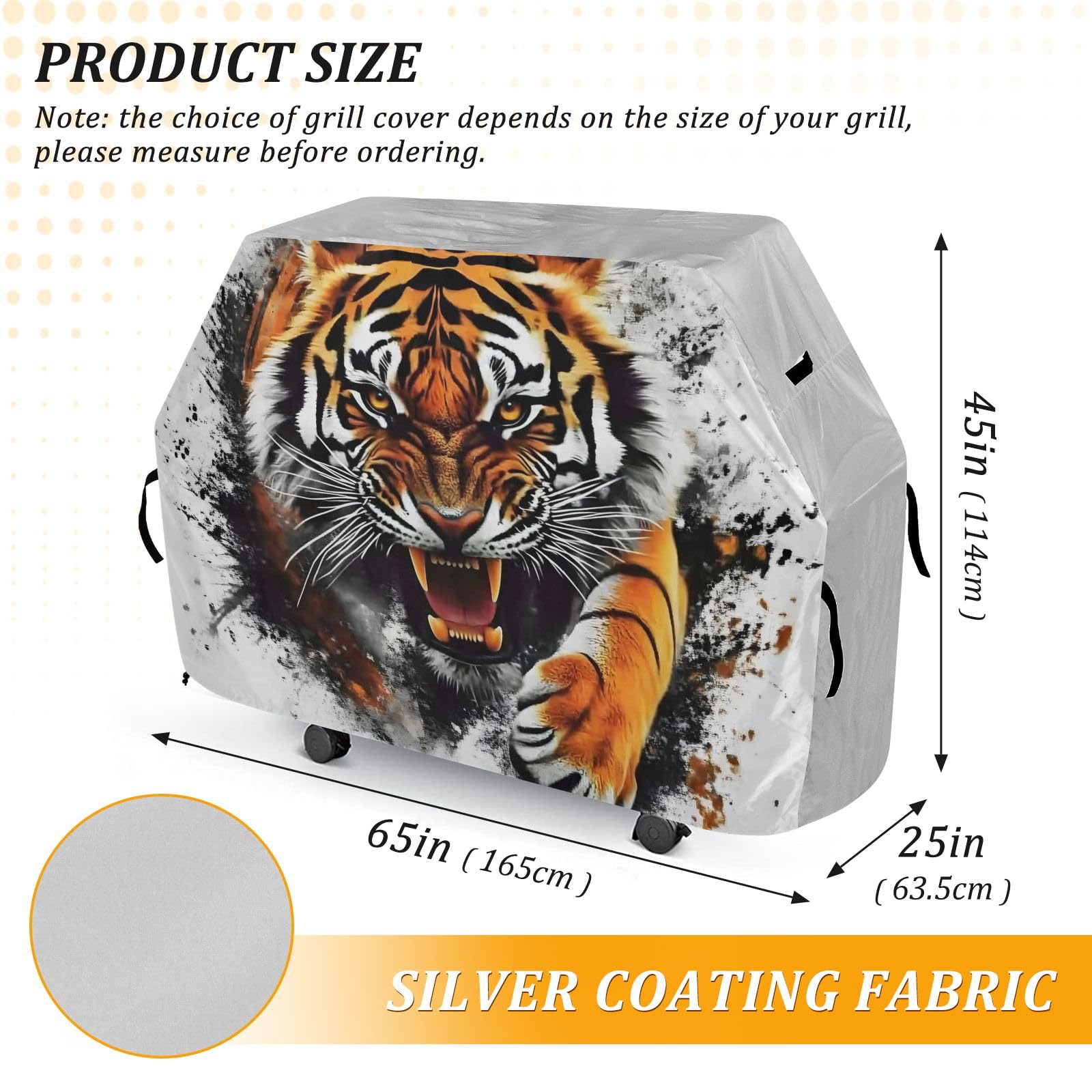 Fierce Tiger - Funda para barbacoa impermeable y resistente al aire libre