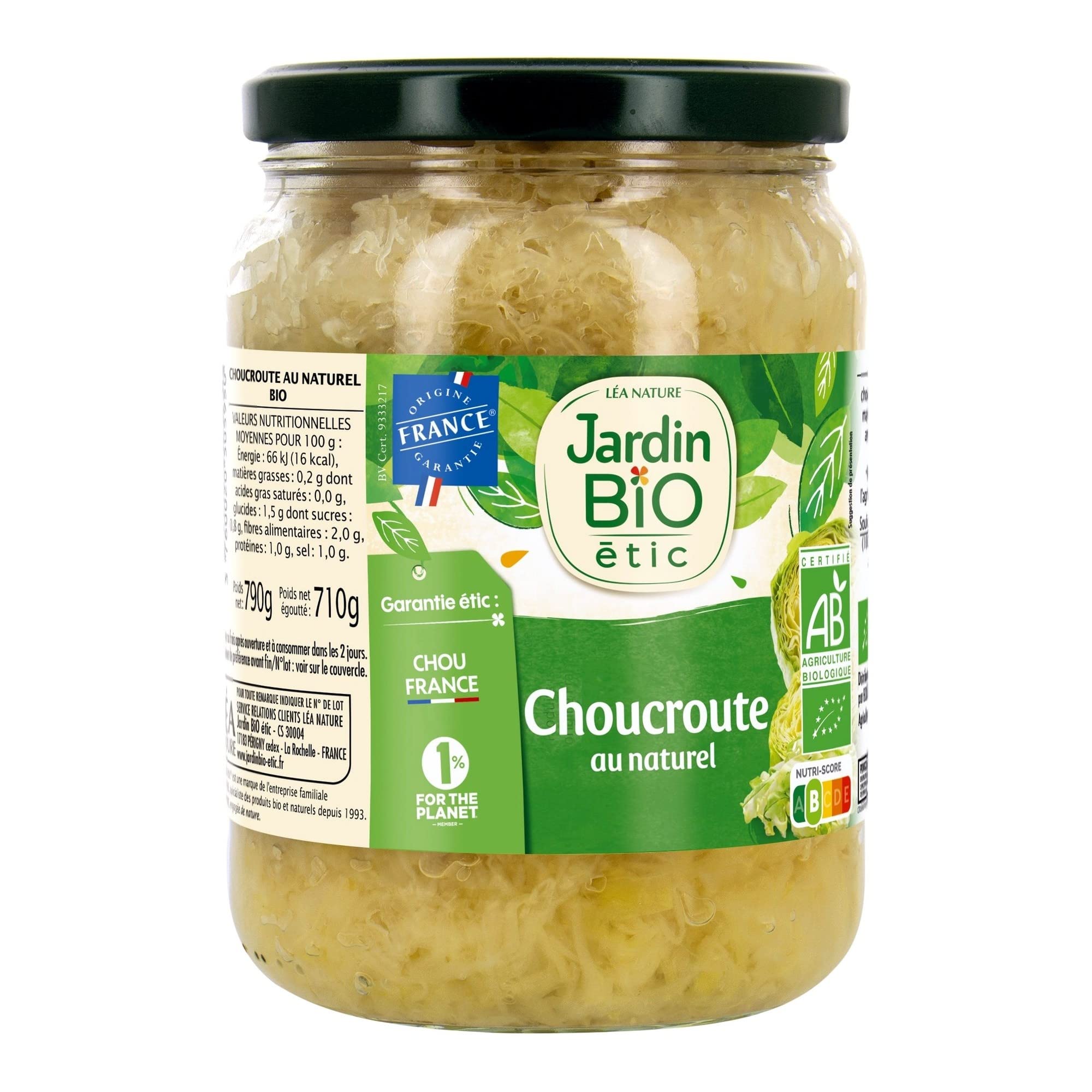 Jardin BiO étic - Choucroute au naturel 790 g