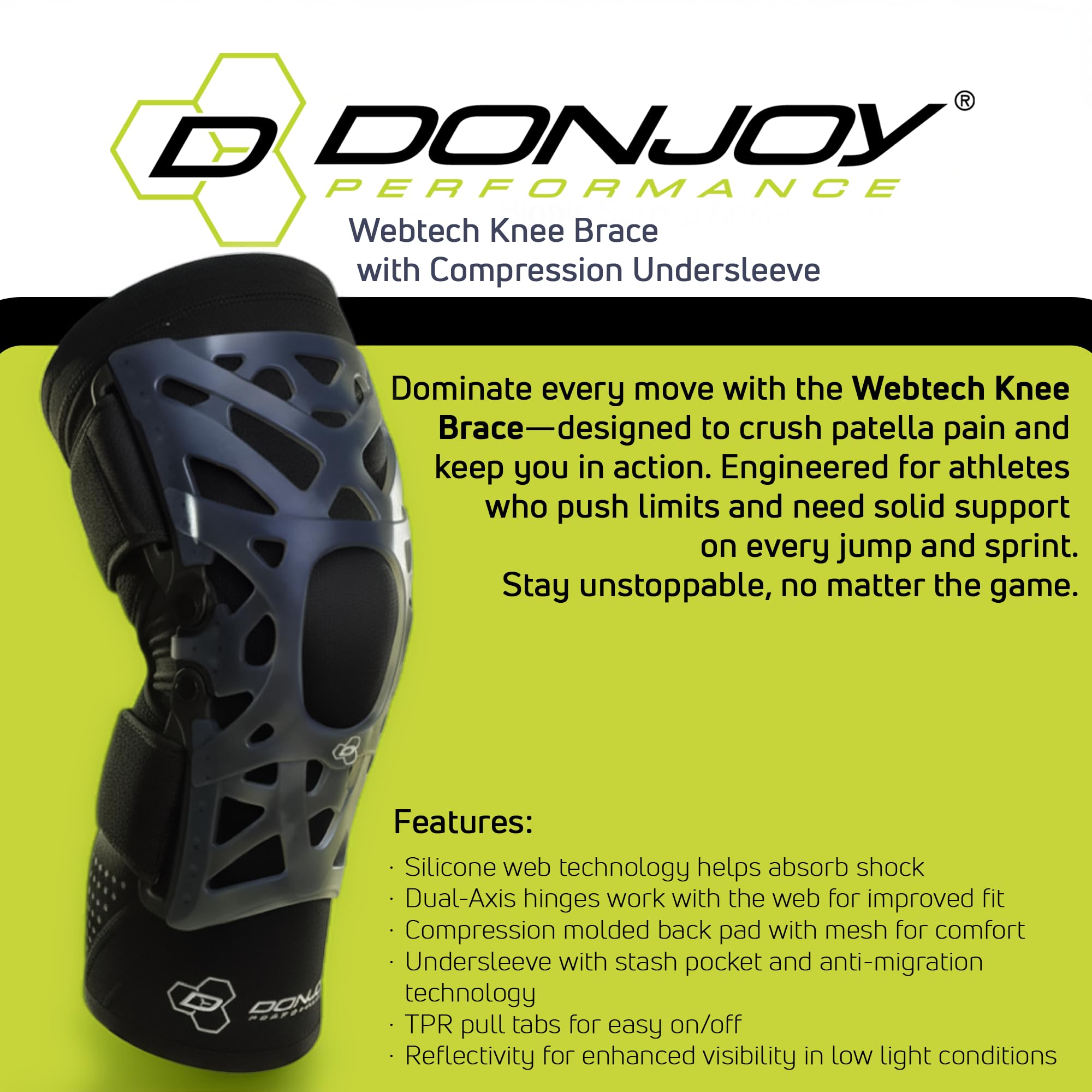 DonJoy Performance WEBTECH - Ginocchiera a compressione