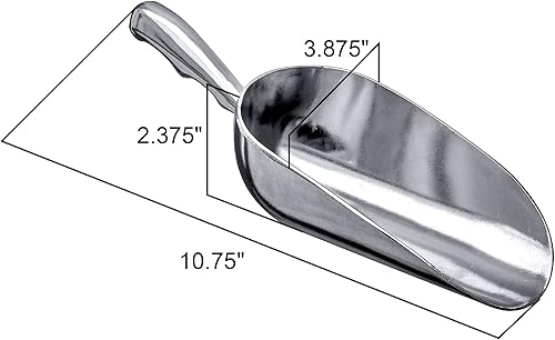 Miniatura 4 de Amazing Abby - Elsa - Cucharas de hielo de aluminio de 24 onzas (juego de 2), cucharas de aluminio fundido, grado alimenticio, buenas para uso