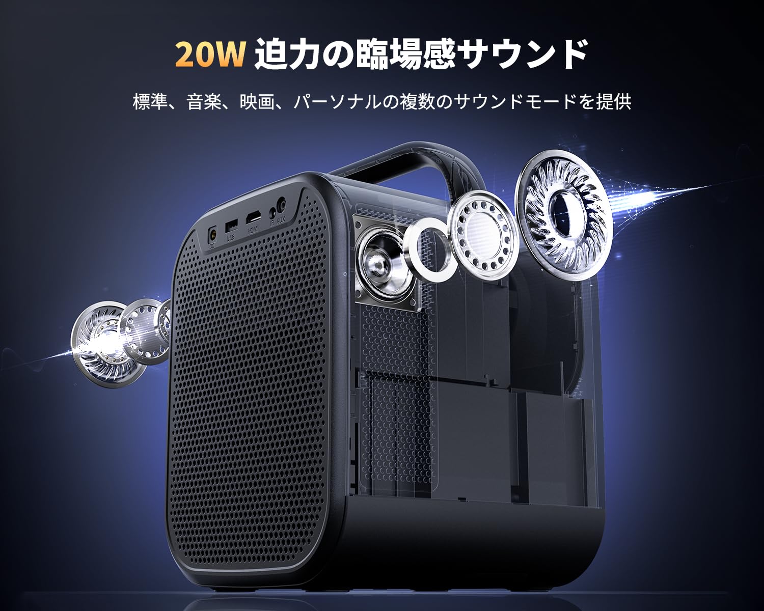Amazon.co.jp: 【Netflix公式ライセンス・Dolby対応 】プロジェクター 