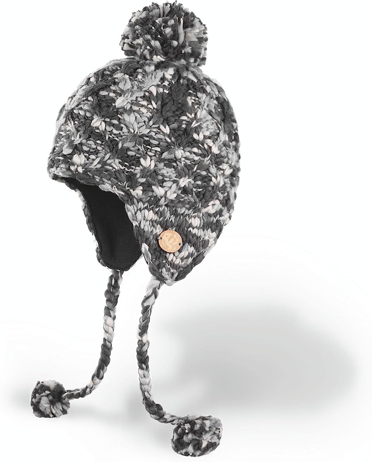 DAKINE Women's Loralie Hand Knit Beanie with Tails And Pom