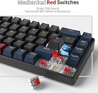 SOLIDEE 68 gombos mechanikus gaming billentyűzet piros kapcsolóval, LED háttérvilágítással 4