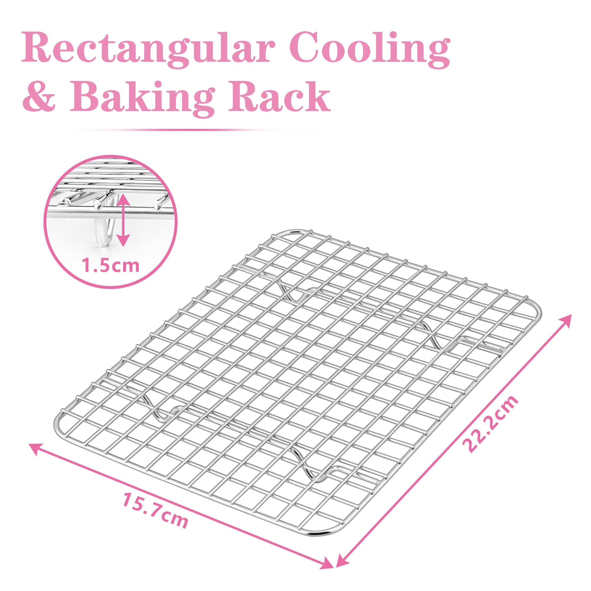 Grilles Refroidissement Inox Grilles Refroidissement Joyfair Lot De 2 - Acier Inoxydable 39x28cm - Four Et Lave-vaisselle Accessoire Pâtisserie Professionnel