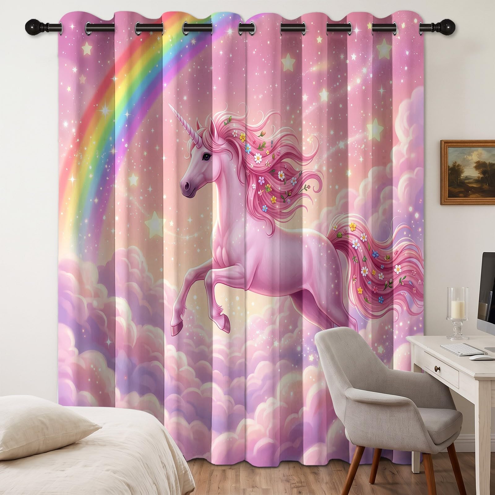Générique Fantazyjne zasłony zaciemniające zestaw 2 sztuk, 140 l x 260H cm