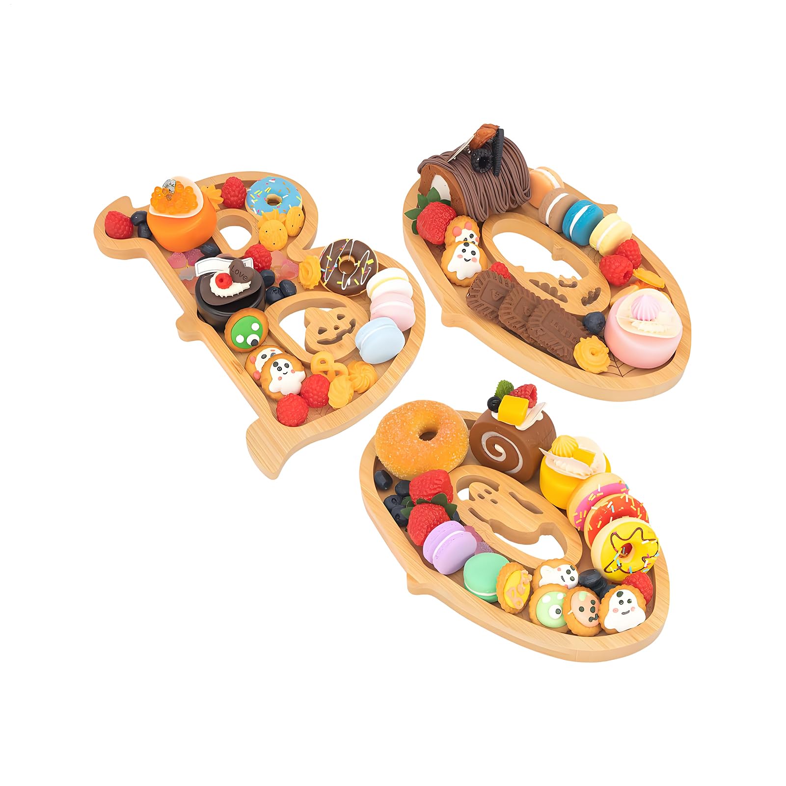 Planche à fromage d'Halloween en bois sculpté, plateau de présentation pour buffet de restaurant