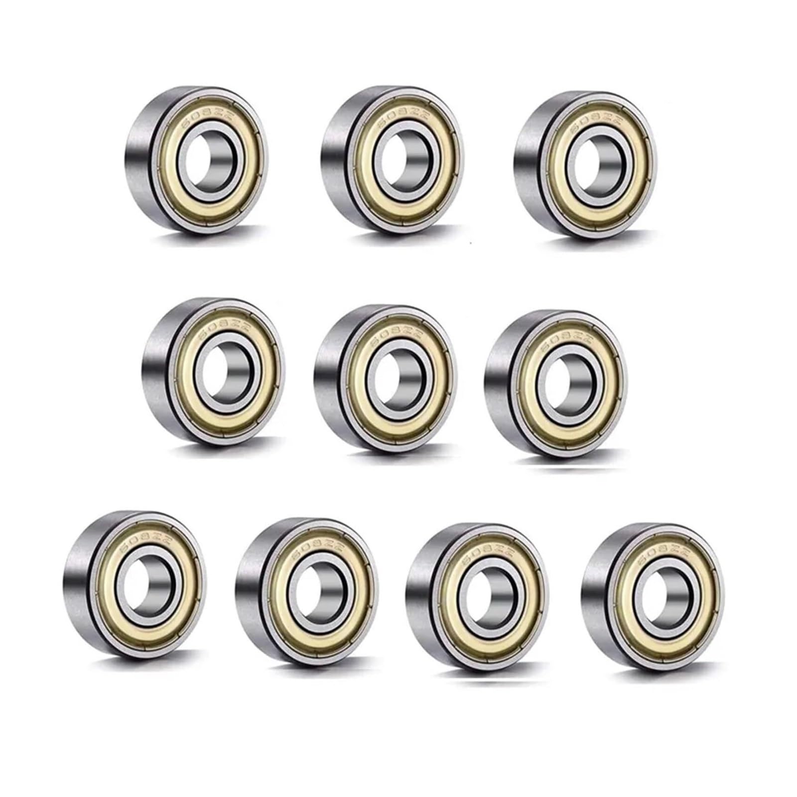 10 Uds rodamiento rodamiento rígido de Bolas 603 604 605 606 607 608zz 608-2 609 623 624 625 626 627 628 629 ZZ rodamiento rígido de Bolas(-2RS,ABEC-5-624 4X13X5)