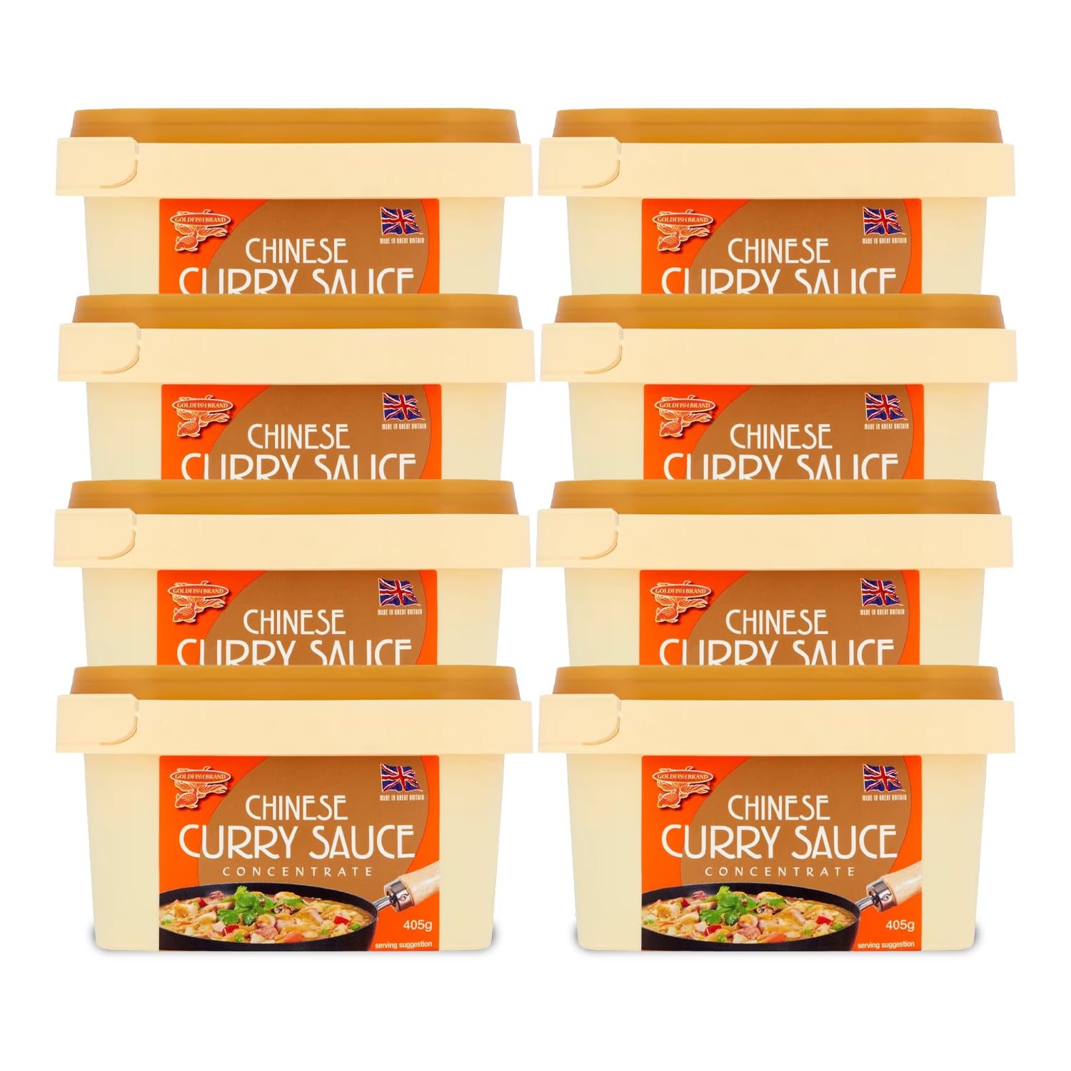GoldFish Chinese Curry Sauce Paste Concentrate 8x405g
