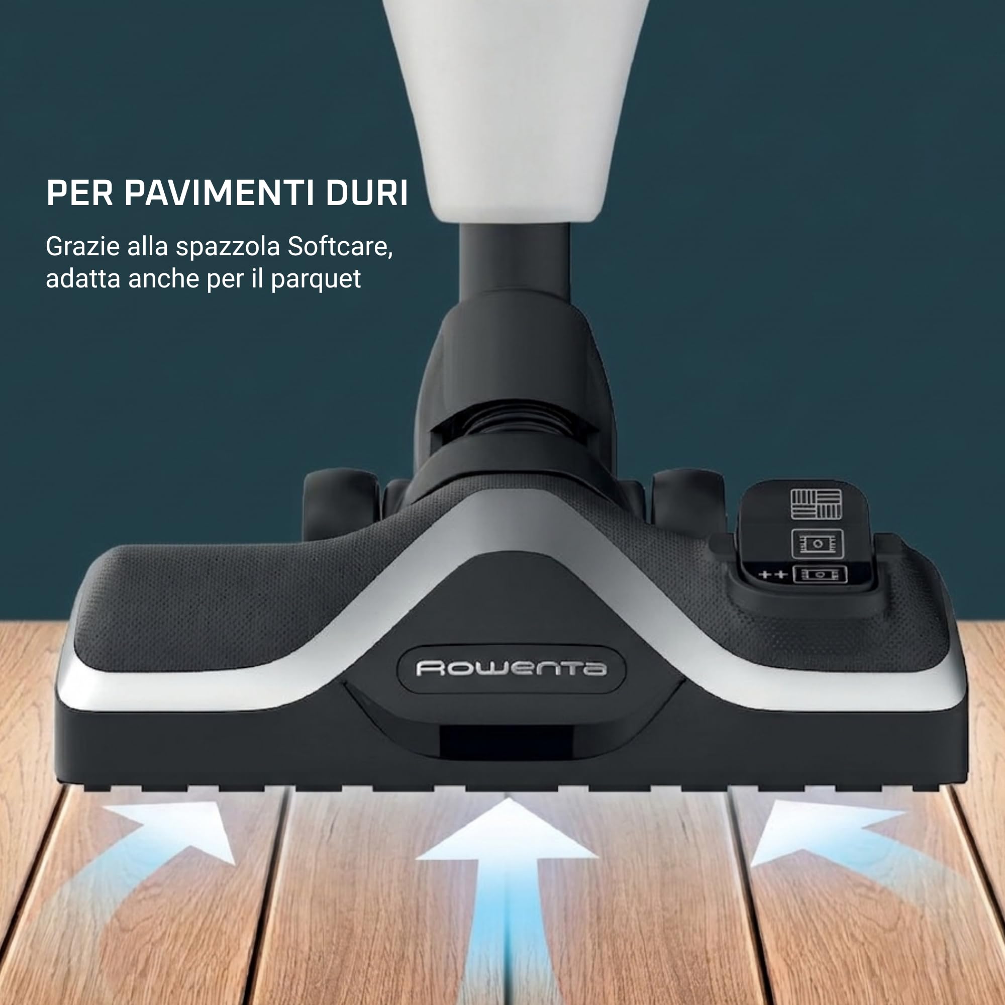 Rowenta Powerline Extreme, Scopa Elettrica con Sacco e con Filo, Capacità 2.2 l, Potenza 750 W, Rumorosità 77 dB, Bianco, RH8037