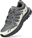 FitVille Chaussures de randonnée à large bande pour hommes Répulsif à l'eau Sentiers de trekking Sneakers en plein air Chaussures de course à pied Coussionées légères avec support Arch
