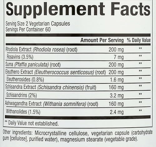 Miniatura 2 de WomenSense AdrenaSense de Natural Factors, AdrenaSense, suplemento herbario para apoyo suprarrenal y alivio del estrés, vegano, sin OMG, 120 cápsulas
