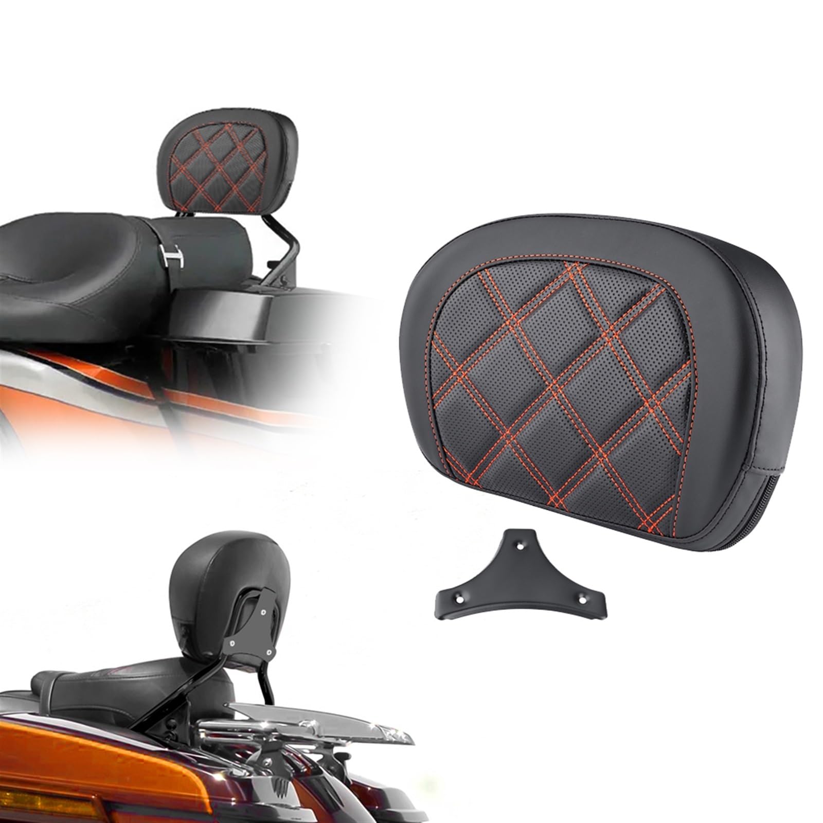 Appui-Dos De Moto pour Harley Deluxe FLDE 2018-2020 Noir Barre Sissy Passager