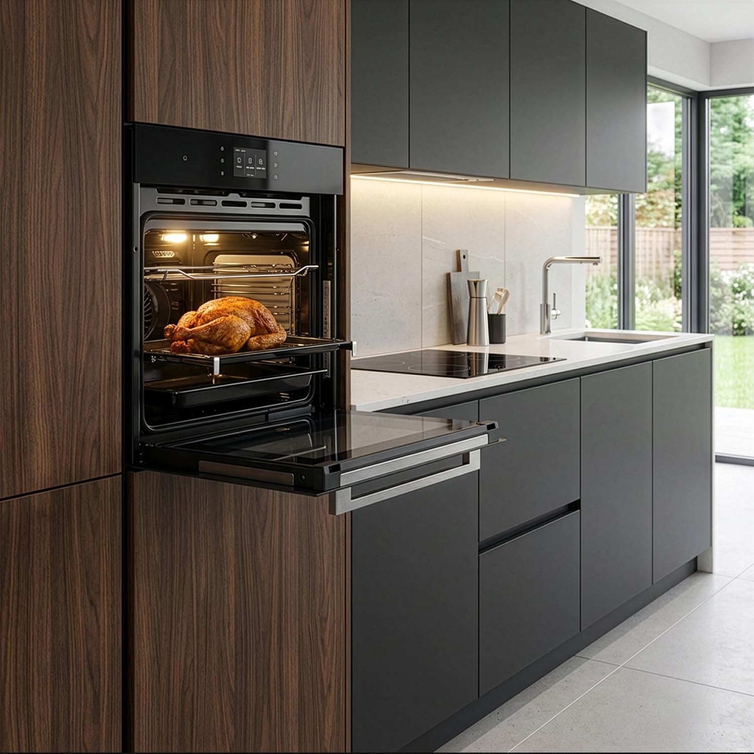 KKT KOLBE Autarkes Herdset 60cm Einbaubackofen EB8017TFT Kochfeld CH5900RL Katalyse Pizzafunktion Umluft Heißluft