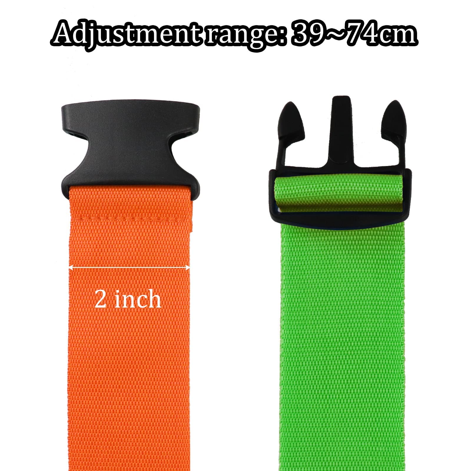 Set 4 Cinghie Portabagagli Regolabili In Nylon Con Etichette - 200x5 Cm, Carico Max 150kg - 5
